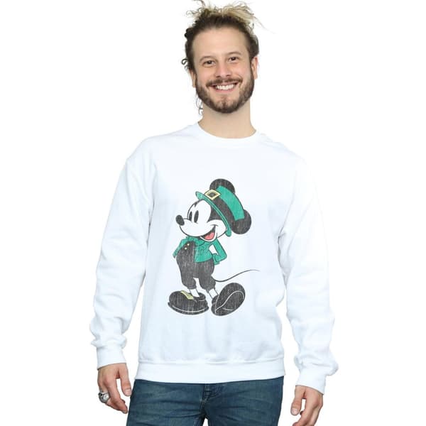 Disney Mens Musse Pigg St Patrick Kostym Sweatshirt
