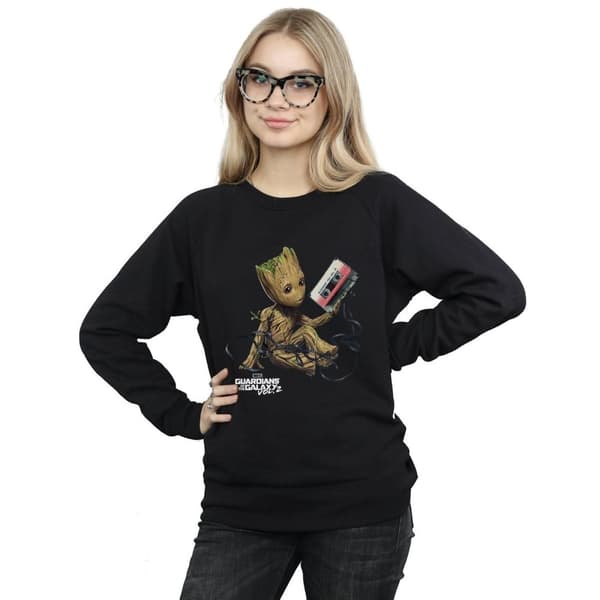 Marvel Womens/Ladies Guardians Of The Galaxy Groot Tape Sweatshirt