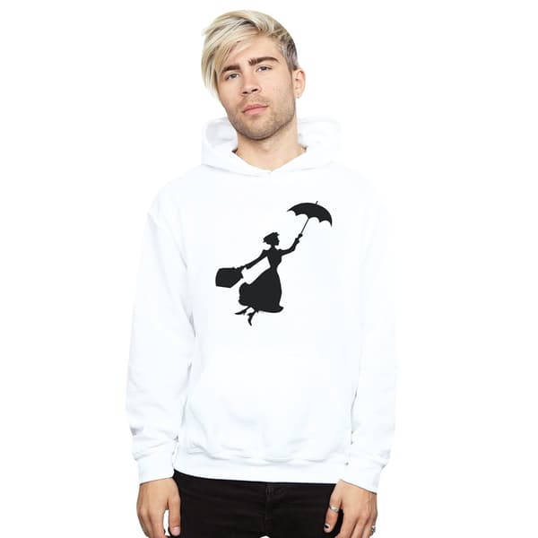 Disney Mens Mary Poppins Flying Silhouette Hoodie