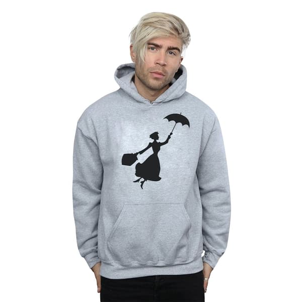 Disney Mens Mary Poppins Flying Silhouette Hoodie