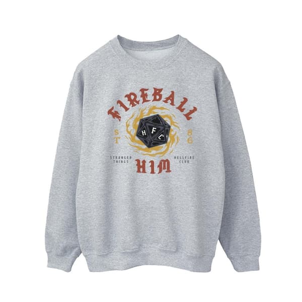 Netflix Mens Stranger Things Fireball Dice 86 Sweatshirt