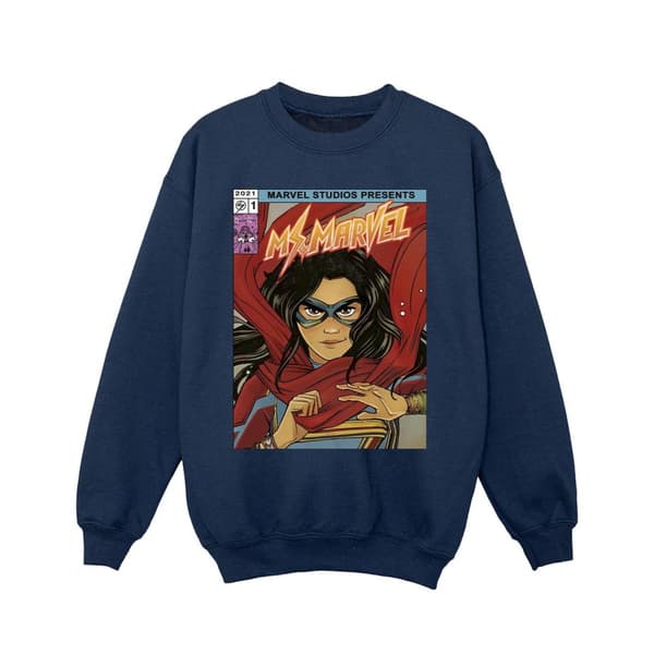 Marvel Girls Ms Marvel Comic Poster Sweatshirt