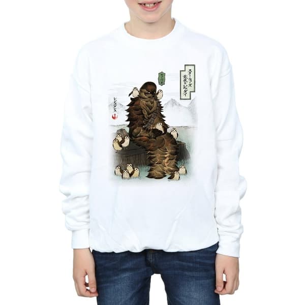 Star Wars Boys The Last Jedi Japanese Chewbacca Porgs Sweatshirt