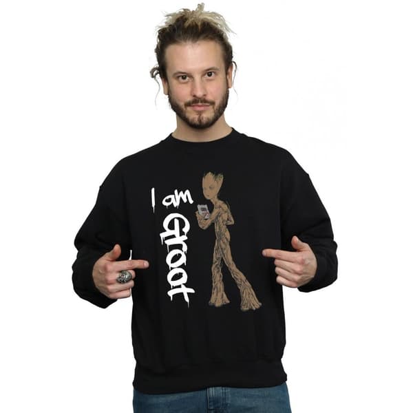 Marvel Mens Avengers Infinity War Graffiti Groot Sweatshirt