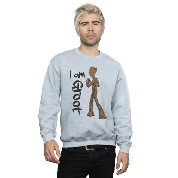 Marvel Mens Avengers Infinity War Graffiti Groot Sweatshirt
