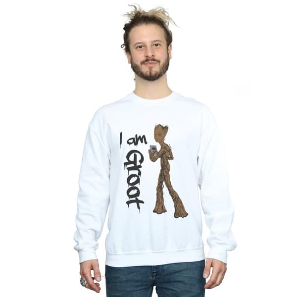 Marvel Mens Avengers Infinity War Graffiti Groot Sweatshirt