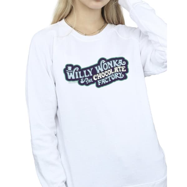Willy Wonka Sweatshirt med chokladfabrikens logotyp - dam/dam