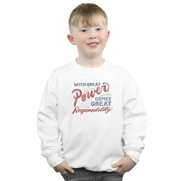 Marvel Boys Spider-Man Great Responsibility Sweatshirt