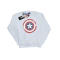 Miniatyrbild 1 av 3: Marvel Dam/Tjej Captain America Civil War Distressed Shield Sweatshirt