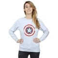 Miniatyrbild 2 av 3: Marvel Dam/Tjej Captain America Civil War Distressed Shield Sweatshirt
