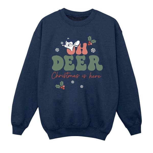 Disney Boys Bambi Oh Deer Sweatshirt Navy Blue 12-13 Years