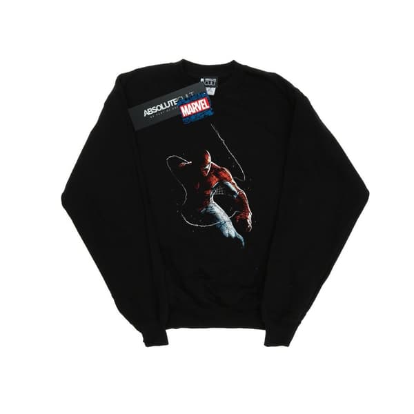 Marvel Sweatshirt med målning av Spider-Man för pojkar Black 5-6 Years