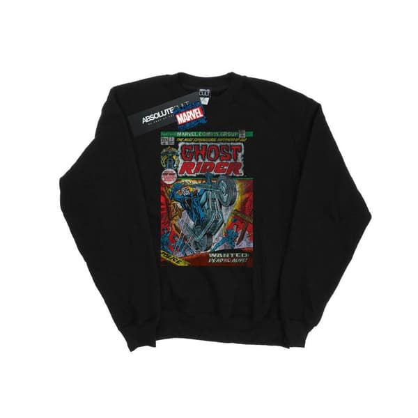 Marvel Mens Ghost Rider Distressed Comic Cover Sweatshirt