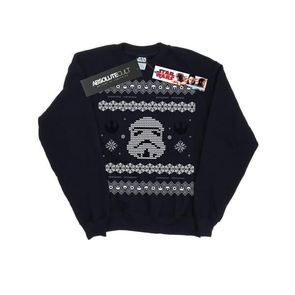 Star Wars Mens Stormtrooper Christmas Fair Isle Sweatshirt