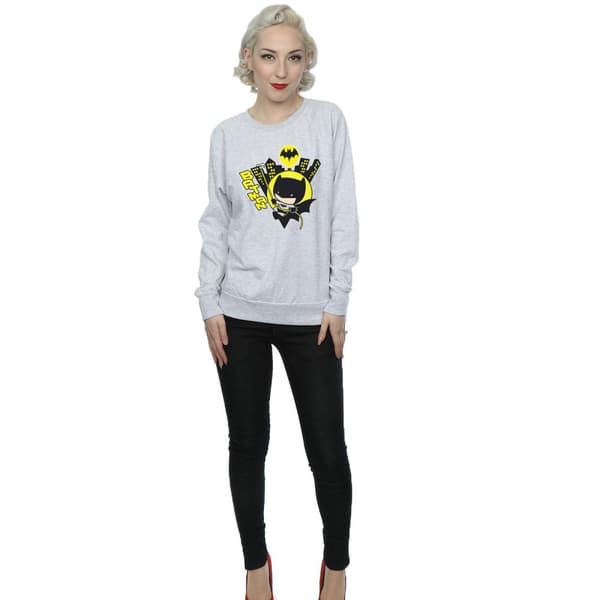 DC Comics Womens/Ladies Chibi Batman Swinging Sweatshirt