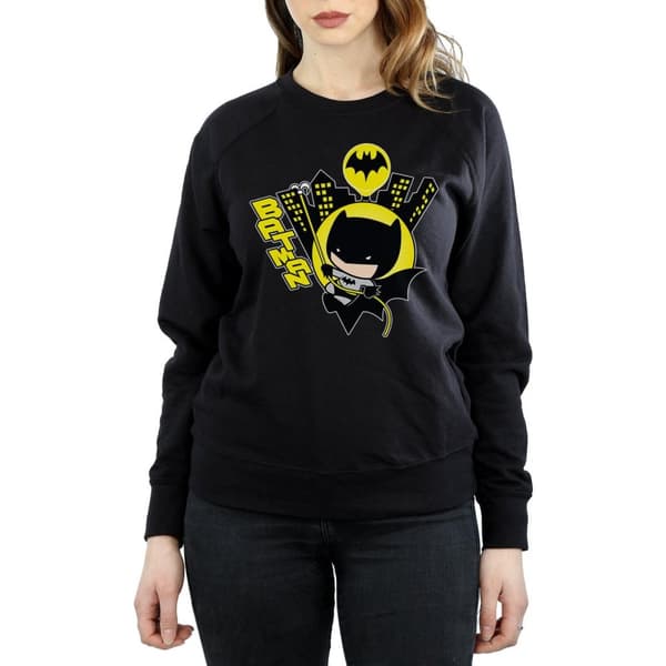 DC Comics Dam/Tjej Chibi Batman Swinging Sweatshirt
