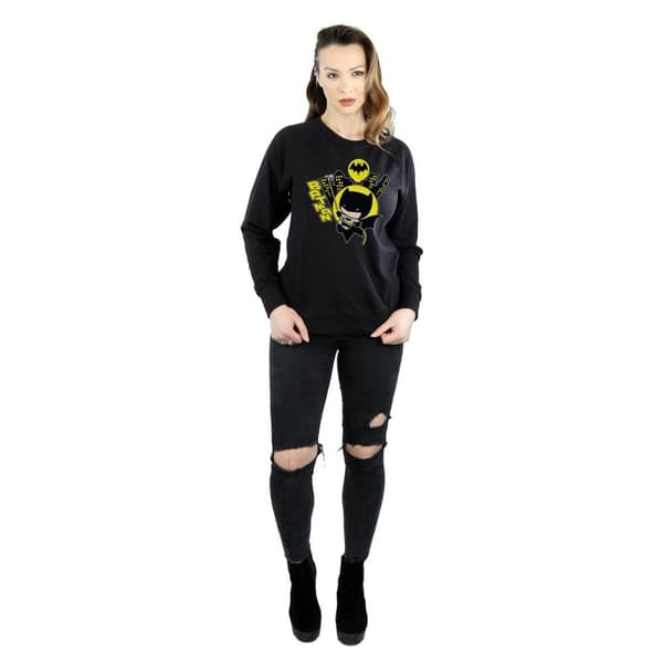 DC Comics Dam/Tjej Chibi Batman Swinging Sweatshirt