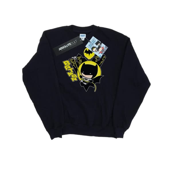 DC Comics Dam/Tjej Chibi Batman Swinging Sweatshirt Black M