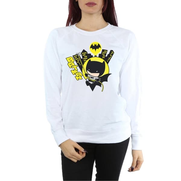 DC Comics Dam/Tjej Chibi Batman Swinging Sweatshirt