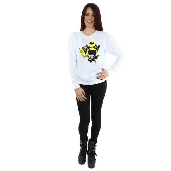 DC Comics Dam/Tjej Chibi Batman Swinging Sweatshirt