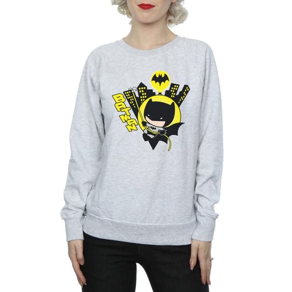 DC Comics Dam/Tjej Chibi Batman Swinging Sweatshirt
