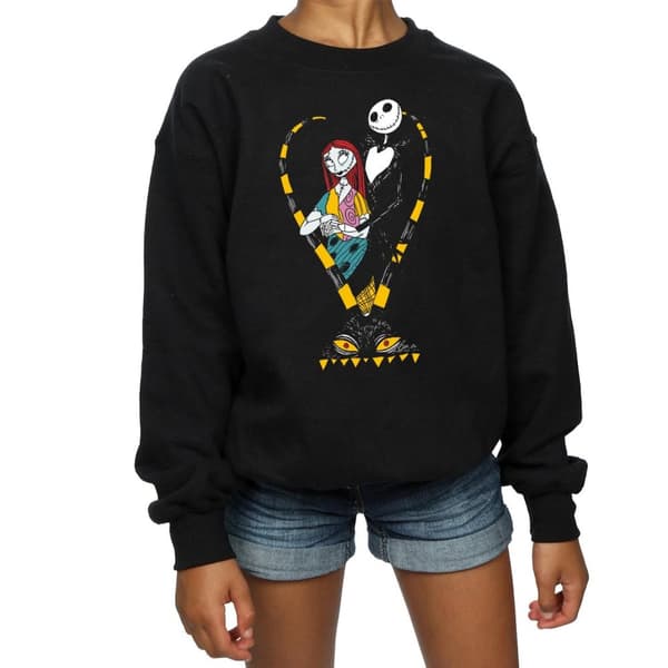 Disney Girls Nightmare Before Christmas Jack And Sally Love Sweatshirt