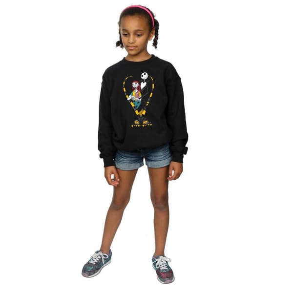 Disney Girls Nightmare Before Christmas Jack And Sally Love Sweatshirt