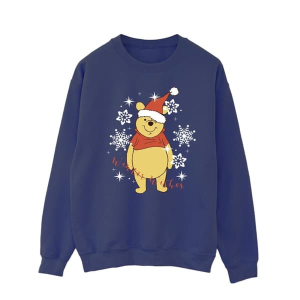 Disney Mens Winnie The Pooh Winter Wishes Sweatshirt