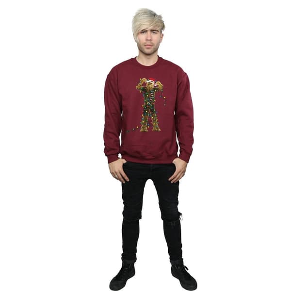 Star Wars Mens Chewbacca Christmas Lights Sweatshirt