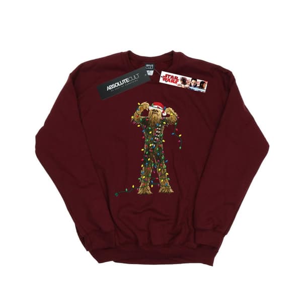 Star Wars Mens Chewbacca Christmas Lights Sweatshirt