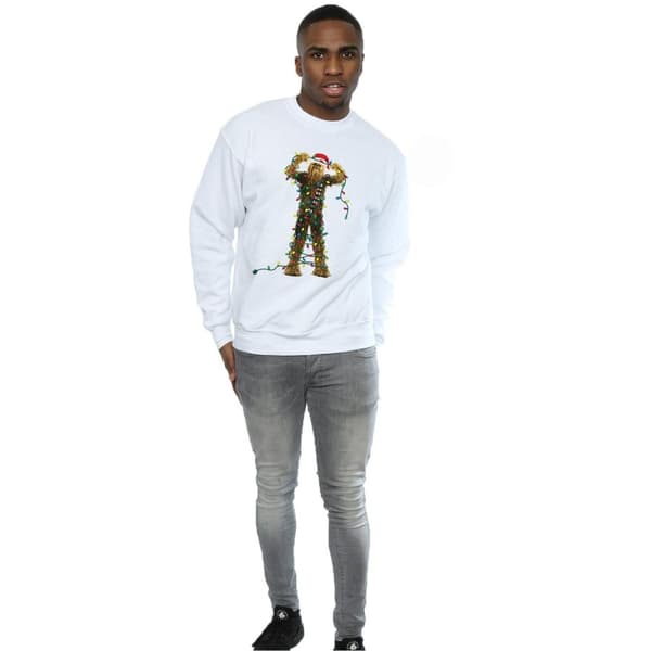 Star Wars Mens Chewbacca Christmas Lights Sweatshirt