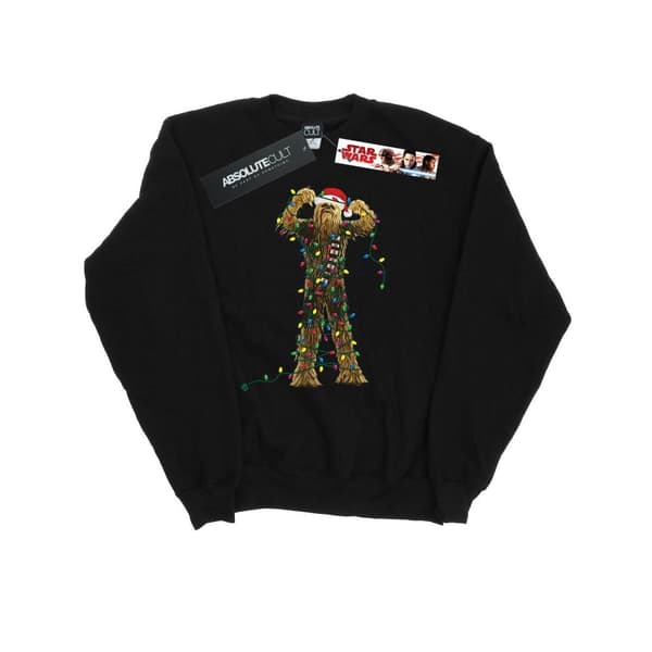 Star Wars Mens Chewbacca Christmas Lights Sweatshirt