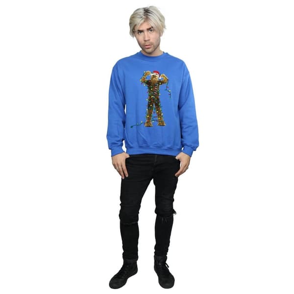 Star Wars Mens Chewbacca Christmas Lights Sweatshirt