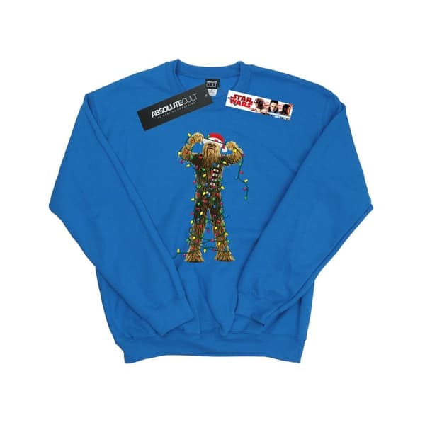 Star Wars Mens Chewbacca Christmas Lights Sweatshirt
