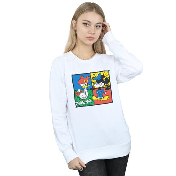 Disney Womens/Ladies Mickey Mouse Donald Clothes Swap Sweatshirt