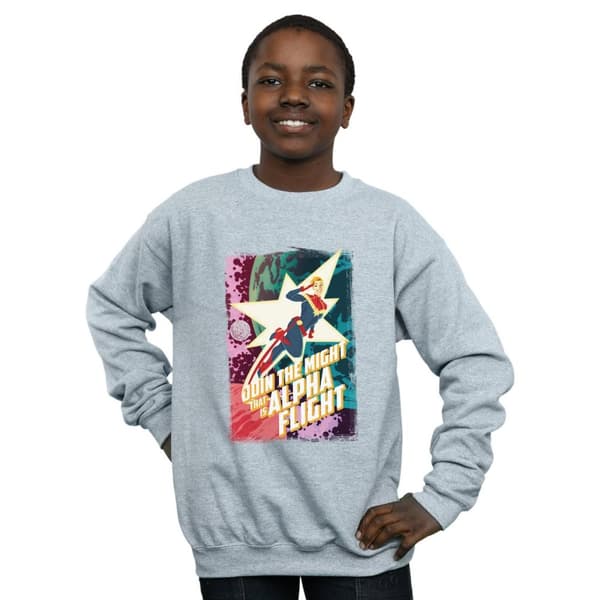 Marvel Boys Captain Marvel Alpha Flight Sweatshirt