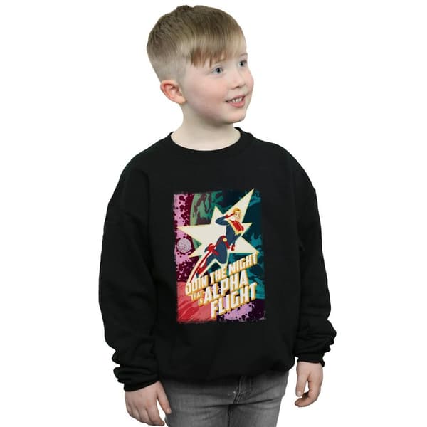 Marvel Boys Captain Marvel Alpha Flight Sweatshirt