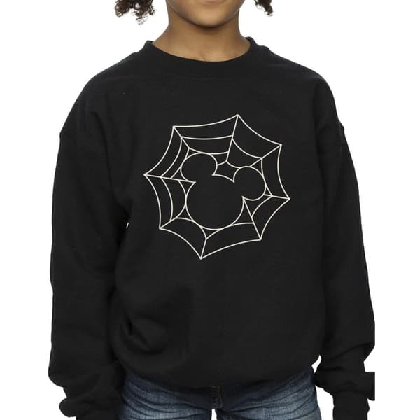 Disney Girls Mickey Mouse Spider Web Sweatshirt