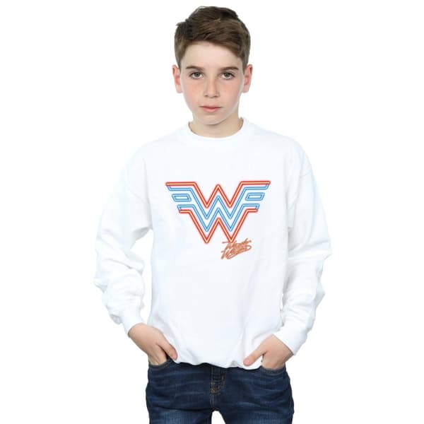 DC Comics Boys Wonder Woman 84 Neon Emblem Sweatshirt
