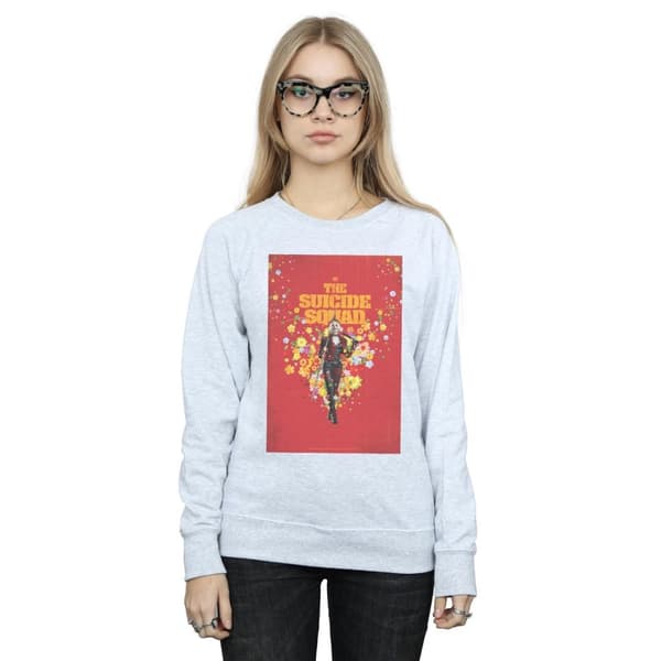 DC Comics Womens/Ladies The Suicide Squad Harley Quinn Poster Sweatshirt