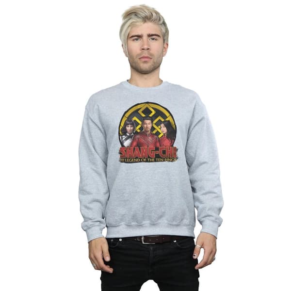 Marvel Mens Shang-Chi And The Legend Of The Ten Rings Group Logo Emblem Sweatshirt