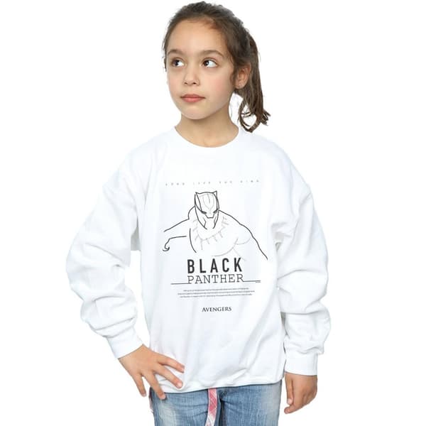 Marvel Girls Black Panther Long Live The King Sweatshirt