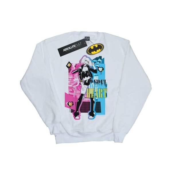DC Comics Girls Harley Quinn Rebel Heart Sweatshirt