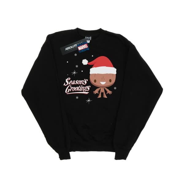 Marvel Womens/Ladies Season´s Grootings Sweatshirt Black XL
