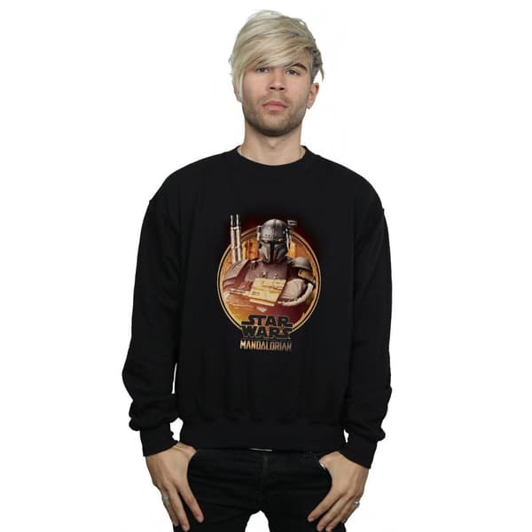 Star Wars Mens The Mandalorian Paz Vizsla Framed Sweatshirt