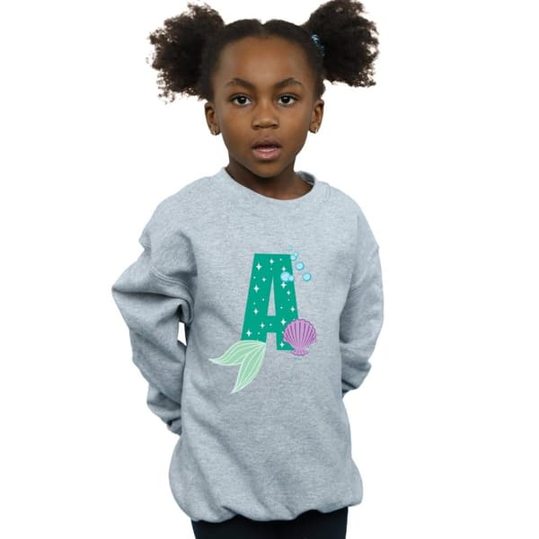 Disney Girls Alphabet A Is For Ariel Sweatshirt