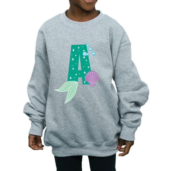 Disney Girls Alphabet A Is For Ariel Sweatshirt