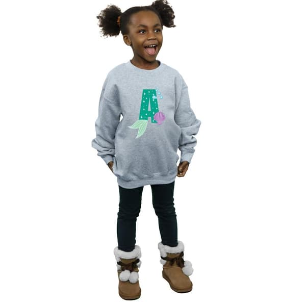 Disney Girls Alphabet A Is For Ariel Sweatshirt