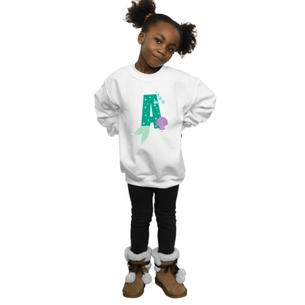 Disney Girls Alphabet A Is For Ariel Sweatshirt