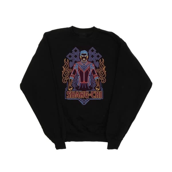 Marvel Pojkar Shang-Chi och legenden om de tio ringarna Neon Sweatshirt Black 12-13 Years